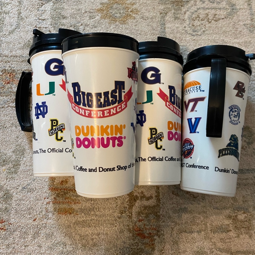 VINTAGE Big East Conference Travel Mug - White